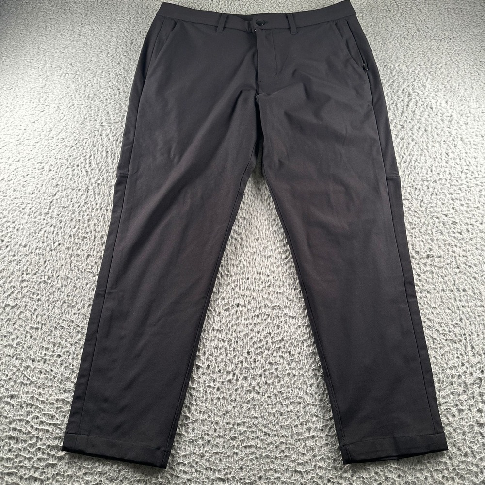 Lululemon Commission Pants Mens 33 Black Stretch Tech Casual Golf Work Slim